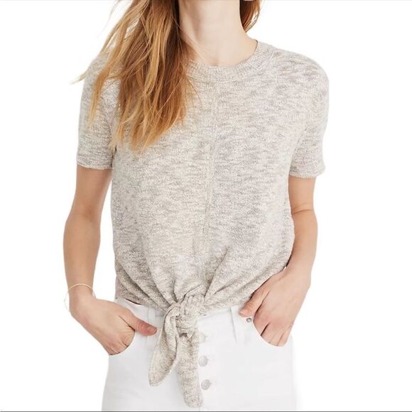 Madewell Knot-Front Sweater Tee  - Picture 1 of 12